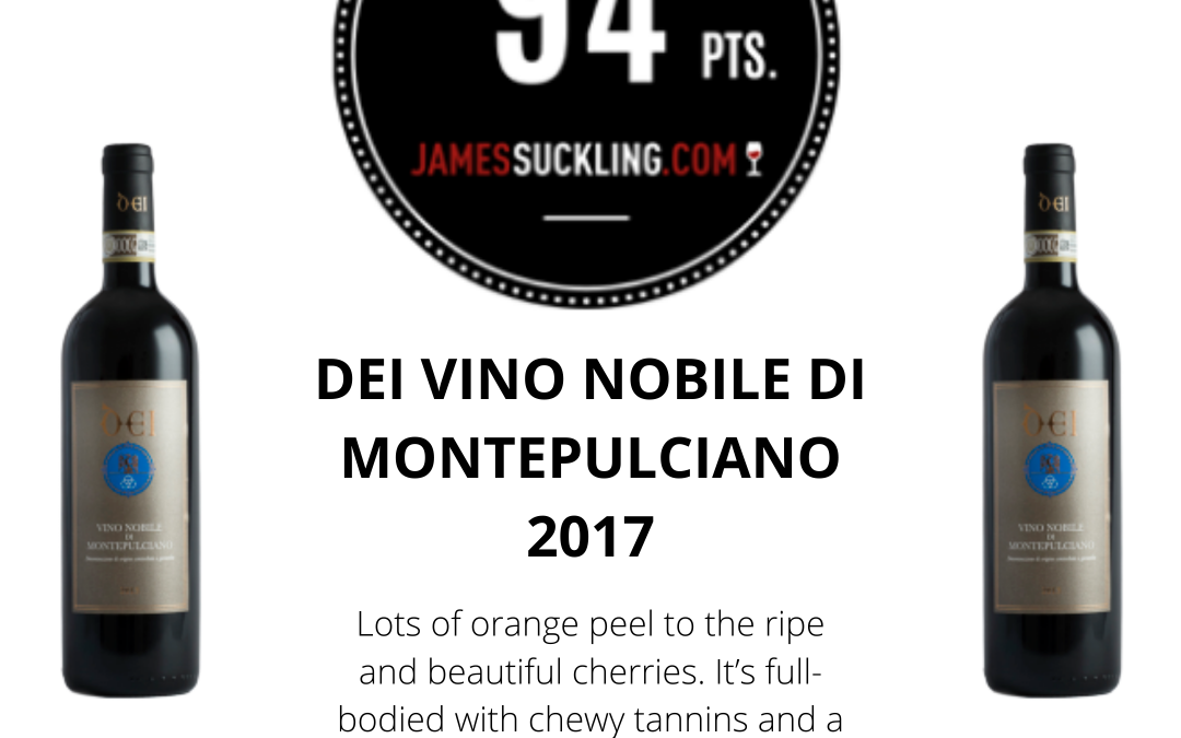 James Suckling – 94 punti al Vino Nobile di Montepulciano 2017