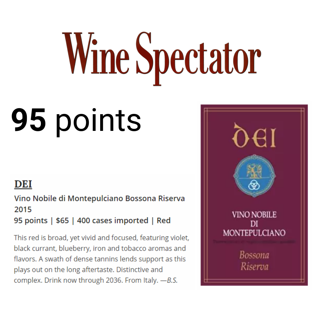 Wine Spectator – 95 punti alla Riserva Bossona 2015