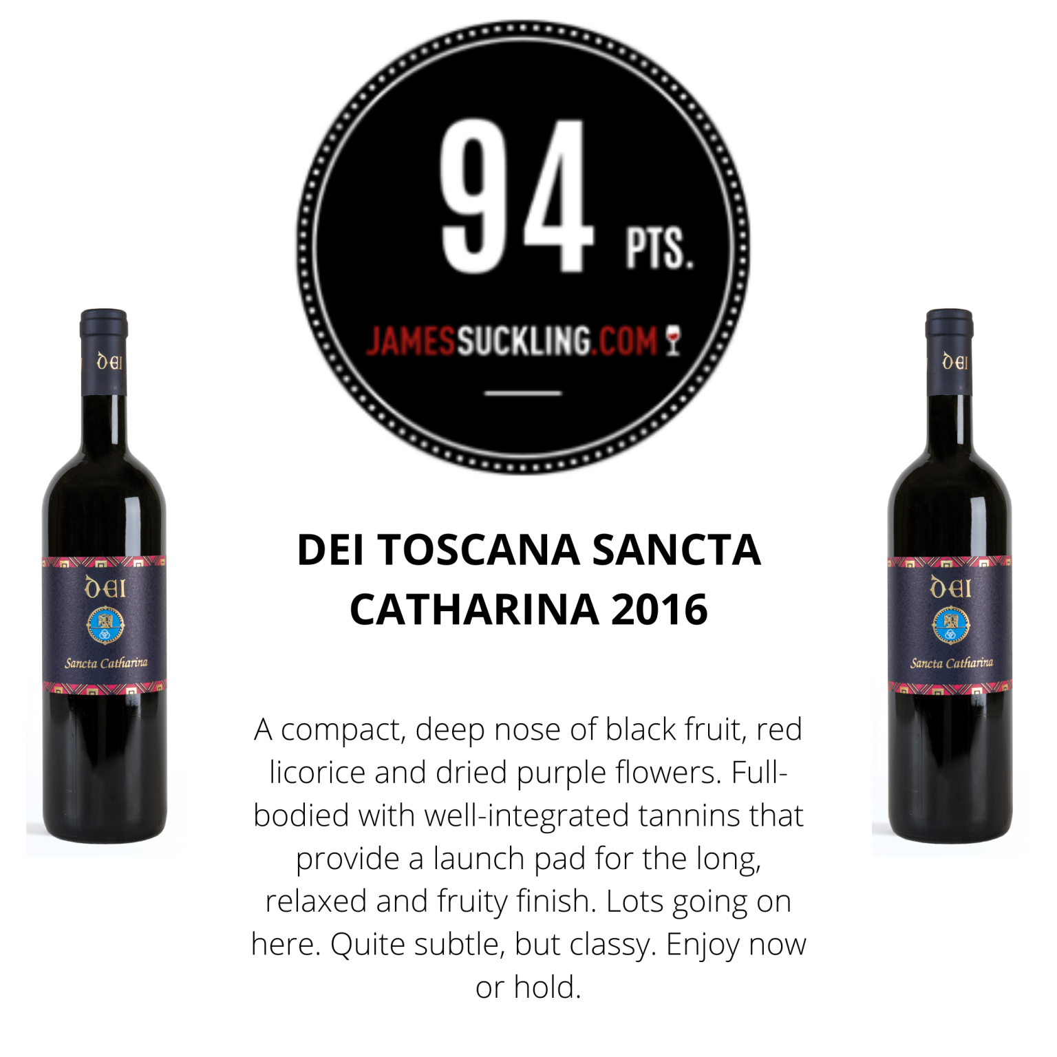 James Suckling – 94 punti al Sancta Catharina 2016