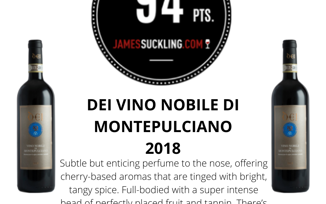James Suckling: 94 points to Vino Nobile di Montepulciano 2018